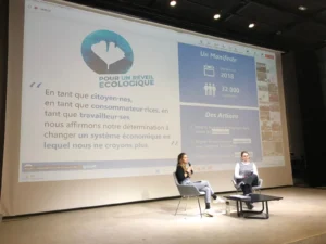 Témoignage en amphithéâtre de deux bénévoles de l'association Pour un réveil écologique