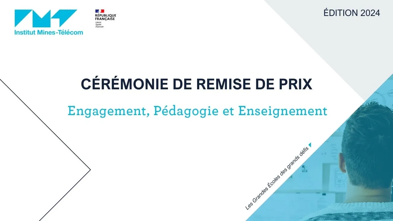 Affiche promotionnelle de la cérémonie de remise de prix 2024 de l’Institut Mines-Télécom