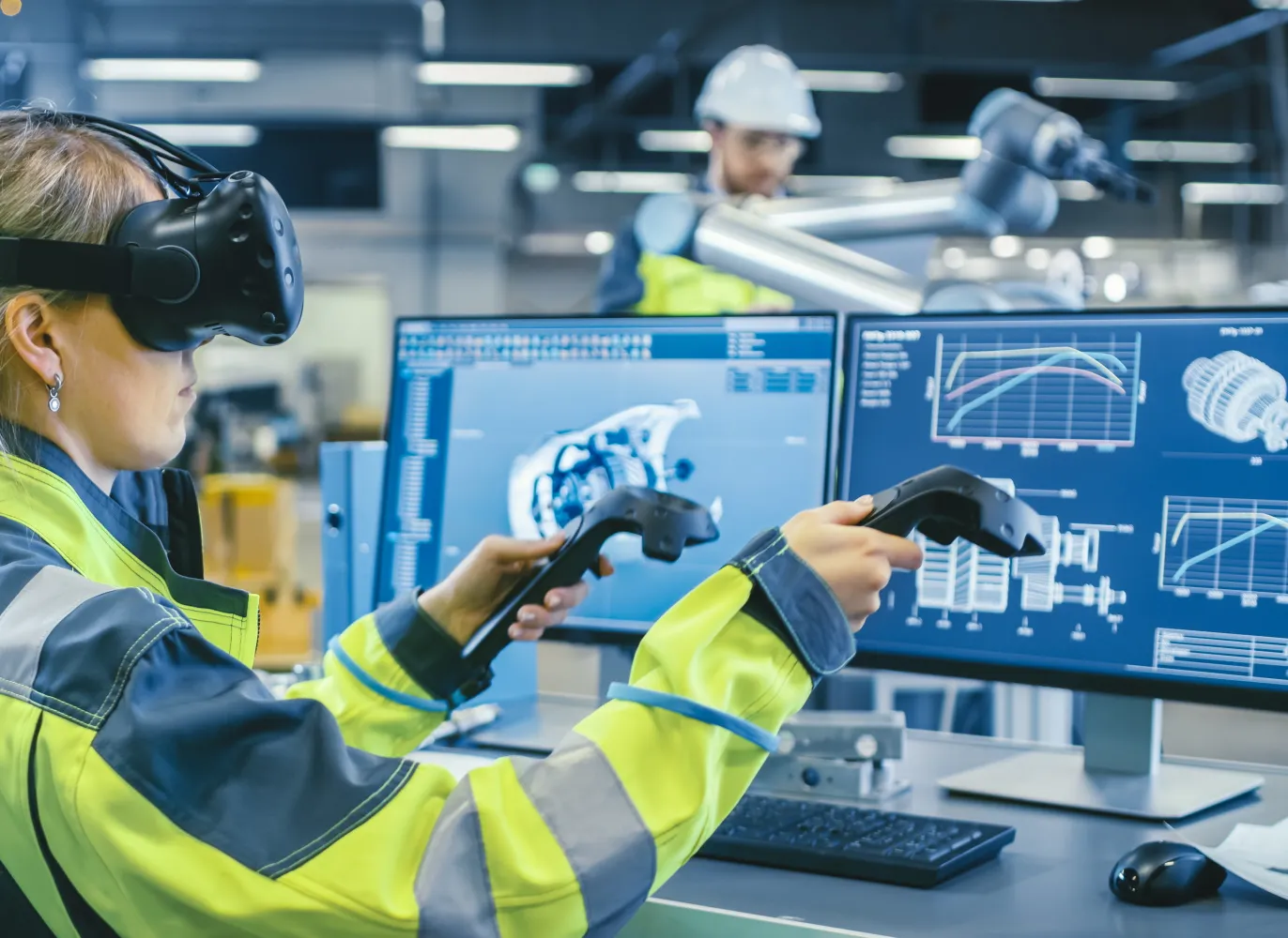 Personne avec un casque virtuel