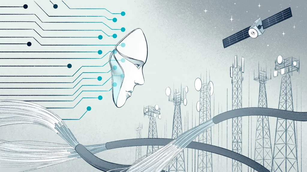 illustration d'antennes et satellites